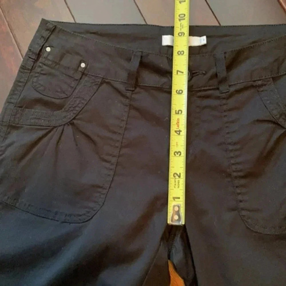 Ricki's Cropped Ankle Pants Black Cotton Capri Mid Rise Size 2 NWOT - Picture 10 of 15
